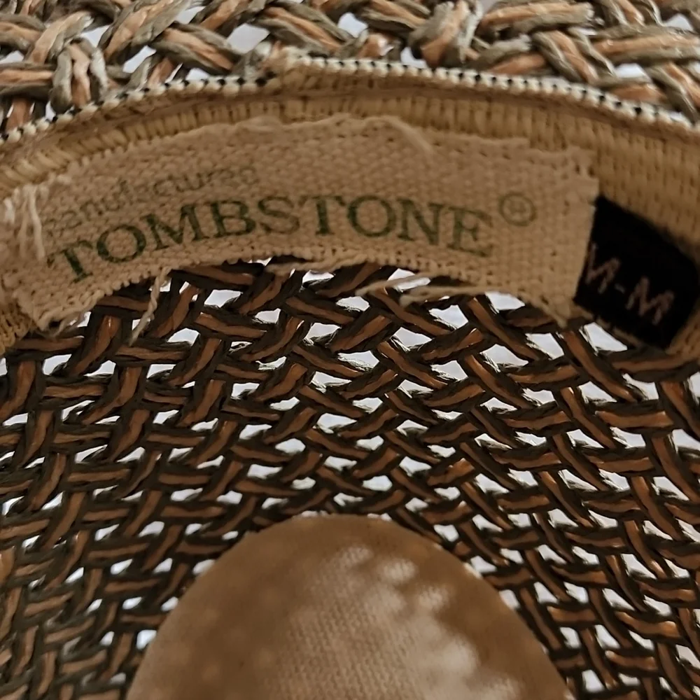 AUGUSTO DI ZOLA- Straw Hat/Fedora,Tan-EUC! - Picture 14 of 15